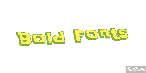 Bold Fonts Text effect