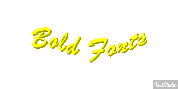 Bold Fonts Text effect