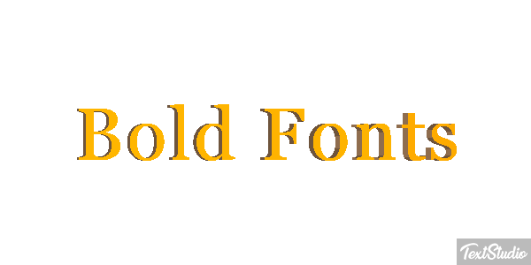 Bold Fonts Text effect