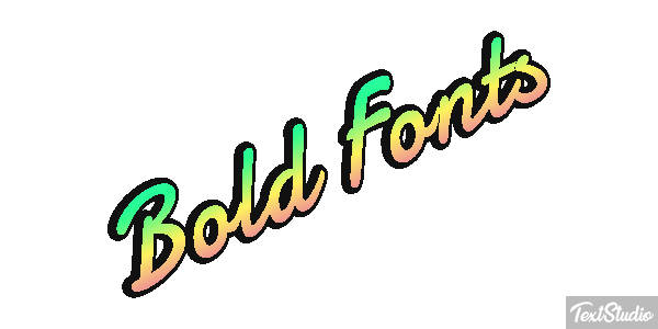 Bold Fonts Text effect