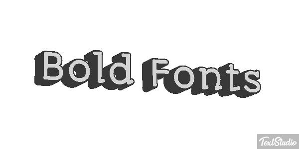 Bold Fonts Text effect