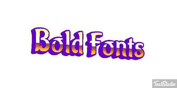 Bold Fonts Text effect