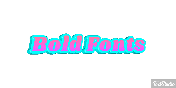 Bold Fonts Text effect