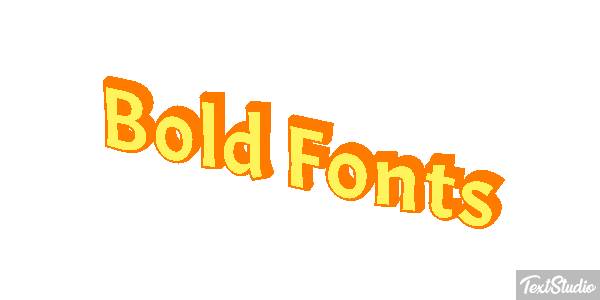 Bold Fonts Text effect