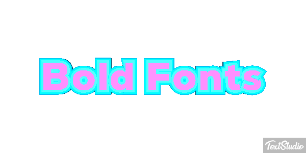 Bold Fonts Text effect