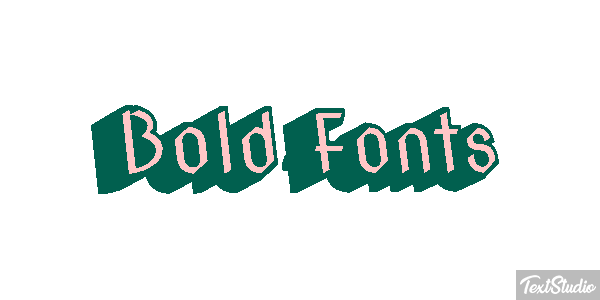 Bold Fonts Text effect