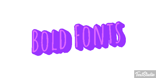 Bold Fonts Text effect