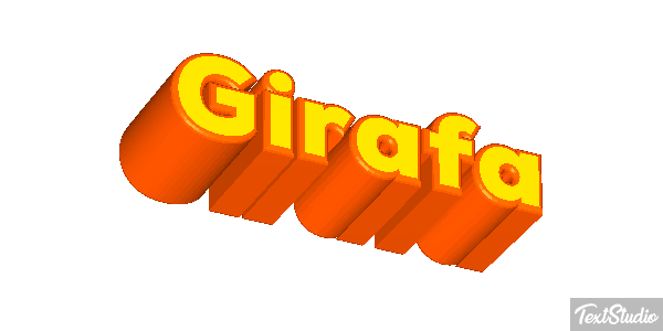 Girafa Efeito do texto