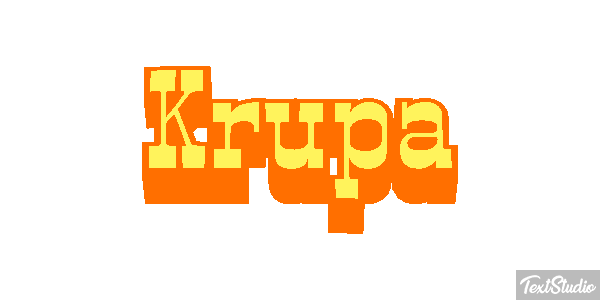 Krupa Text effect