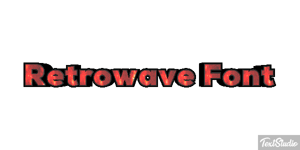 Retrowave Font Texteffekt