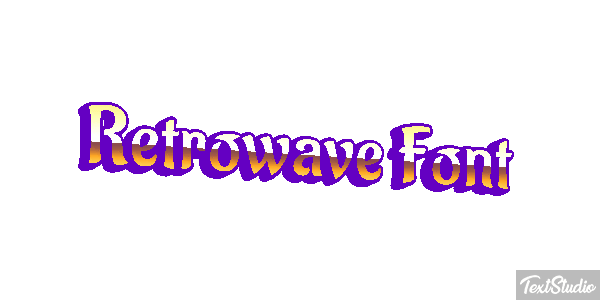 Retrowave Font Texteffekt