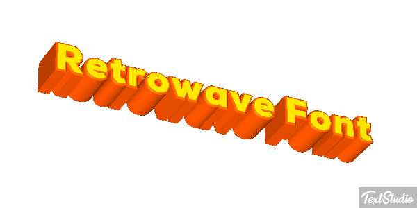 Retrowave Font Texteffekt