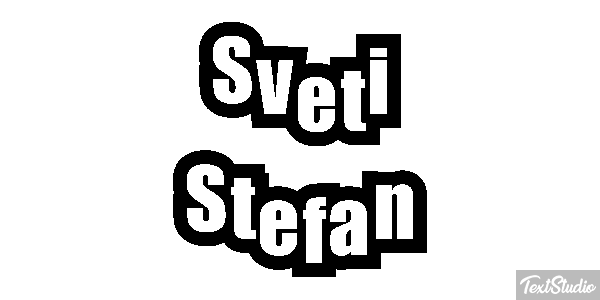 Sveti Stefan Effetto testo