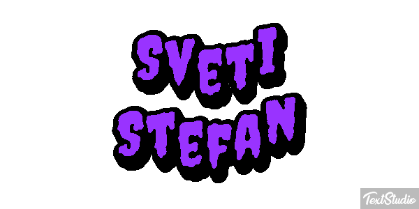 Sveti Stefan Effetto testo
