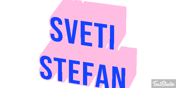 Sveti Stefan Effetto testo