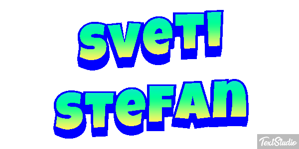 Sveti Stefan Effetto testo