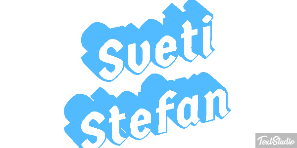 Sveti Stefan Effetto testo