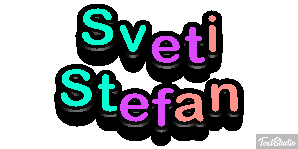 Sveti Stefan Effetto testo