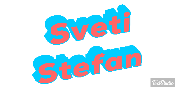 Sveti Stefan Effetto testo