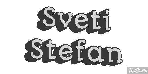Sveti Stefan Effetto testo
