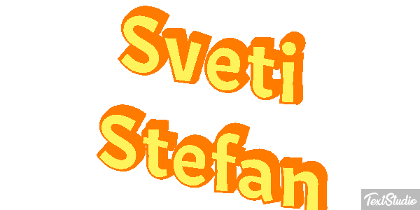 Sveti Stefan Effetto testo