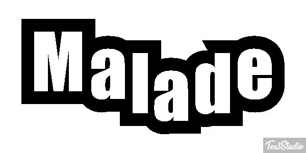 Malade Effet de texte