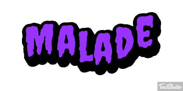 Malade Effet de texte