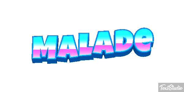 Malade Effet de texte