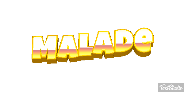 Malade Effet de texte