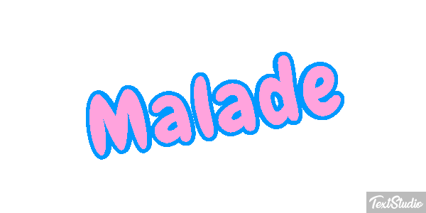 Malade Effet de texte
