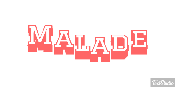 Malade Effet de texte