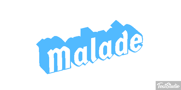 Malade Effet de texte