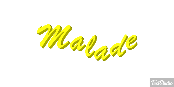 Malade Effet de texte