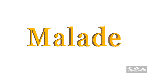 Malade Effet de texte