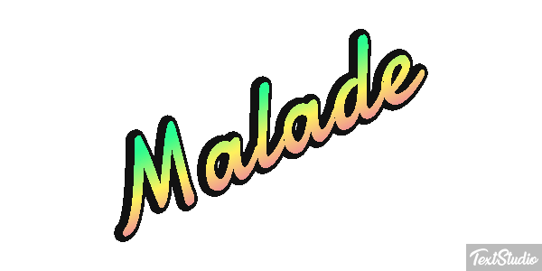 Malade Effet de texte