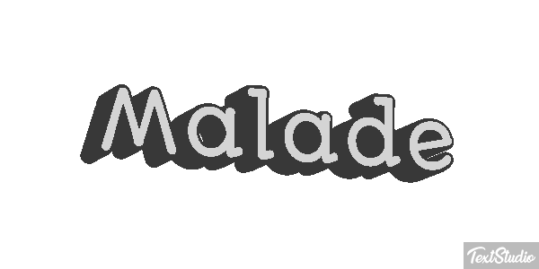 Malade Effet de texte