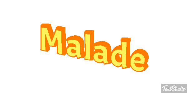 Malade Effet de texte