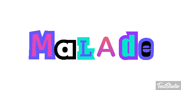 Malade Effet de texte