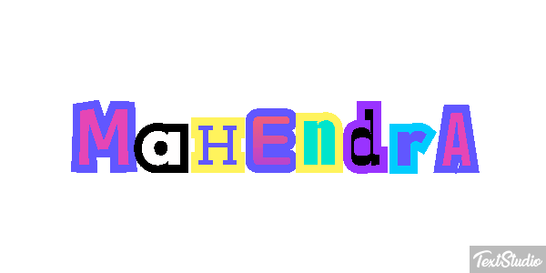 Mahendra Text effect