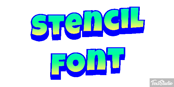 Stencil Font Effetto testo