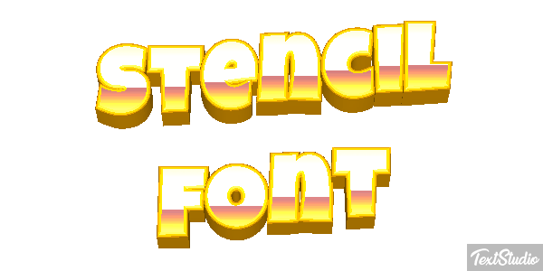 Stencil Font Effetto testo