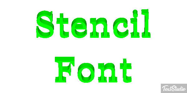 Stencil Font Effetto testo