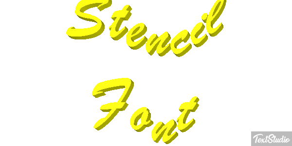 Stencil Font Effetto testo