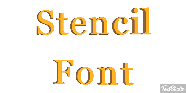 Stencil Font Effetto testo