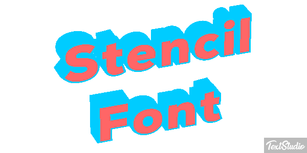 Stencil Font Effetto testo