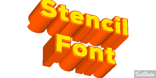 Stencil Font Effetto testo