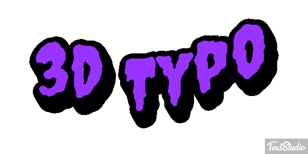 3d Typo Effet de texte