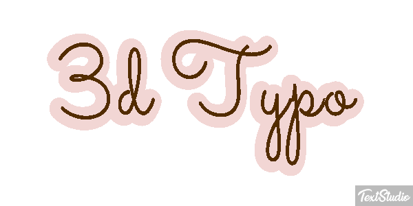 3d Typo Effet de texte