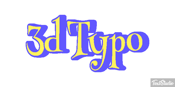 3d Typo Effet de texte