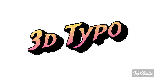 3d Typo Effet de texte